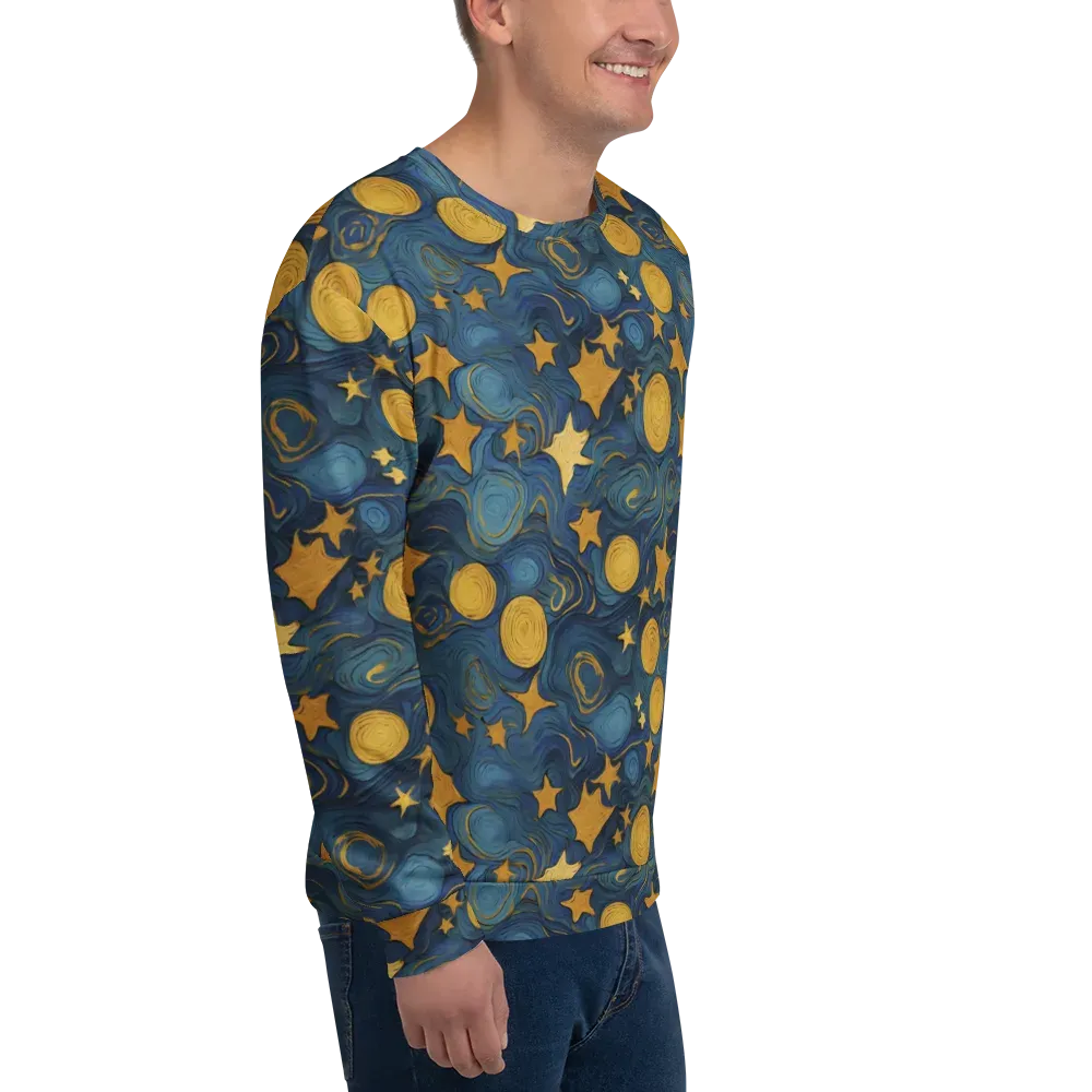 Gilded Galaxy on Sweatshirt — Right Front