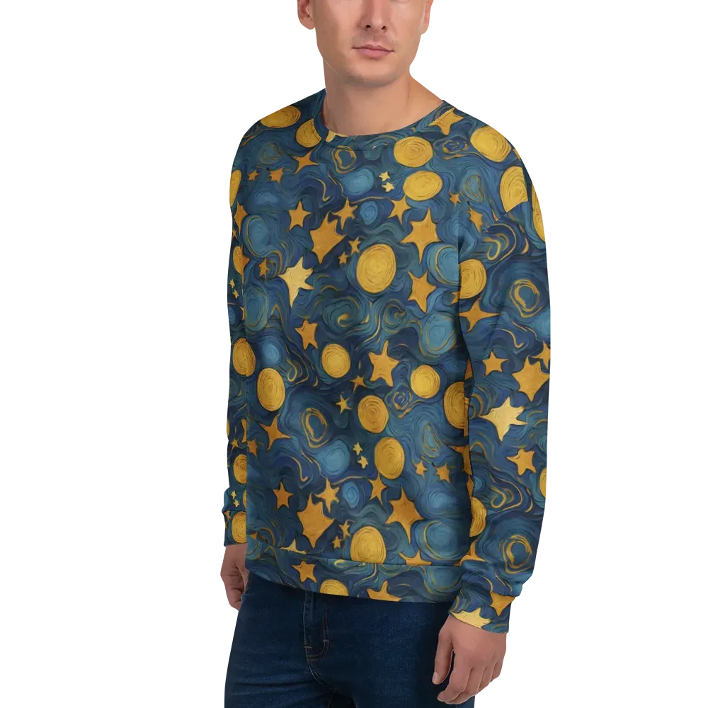 Gilded Galaxy on Sweatshirt — Left Front