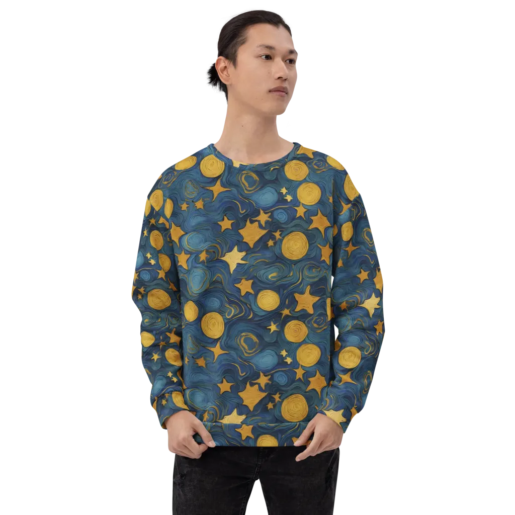 Gilded Galaxy on Sweatshirt — Front print
