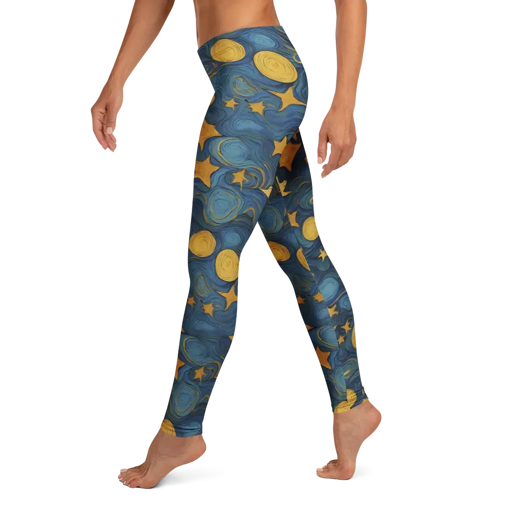 Gilded Galaxy on Leggings — Left