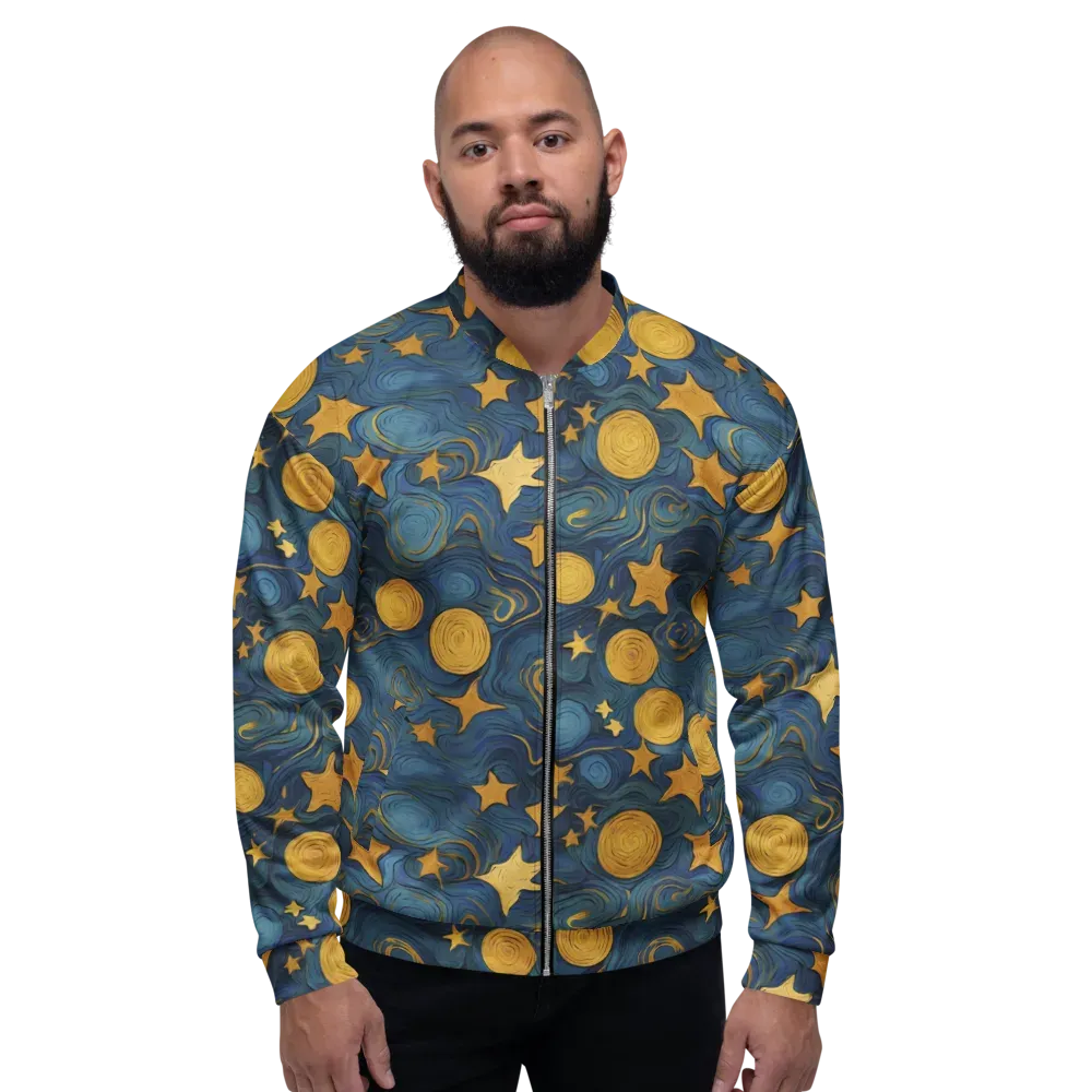 Gilded Galaxy on Bomber Jacket — Front