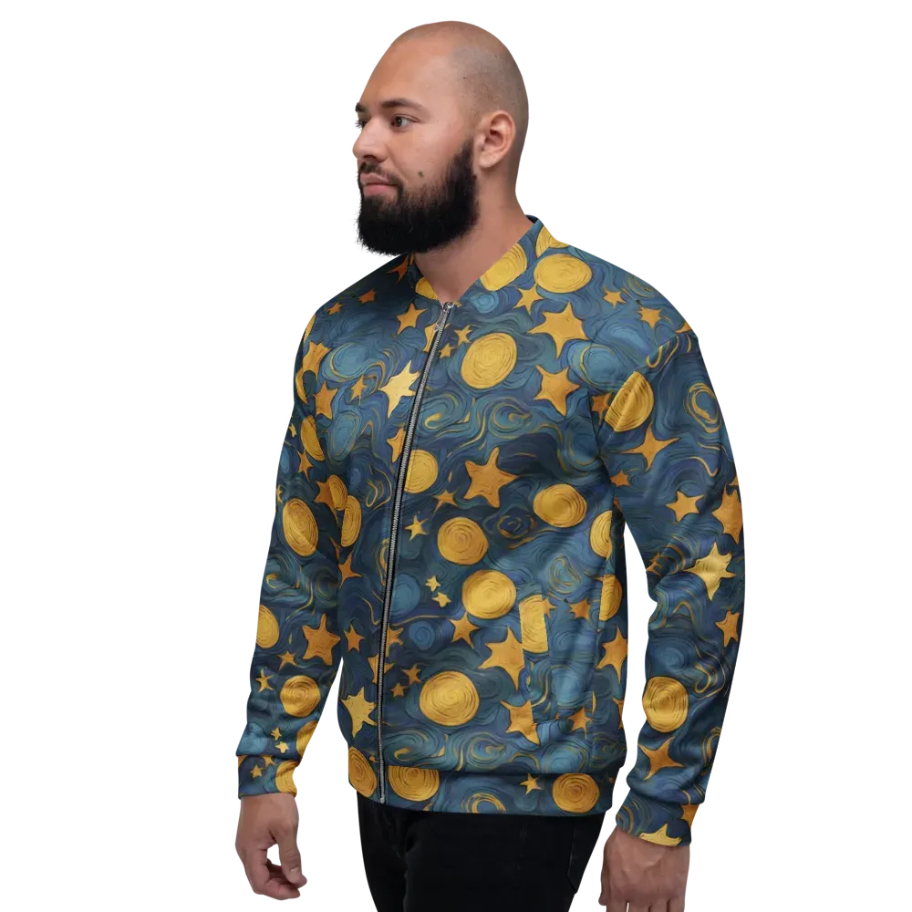 Gilded Galaxy on Bomber Jacket — Left