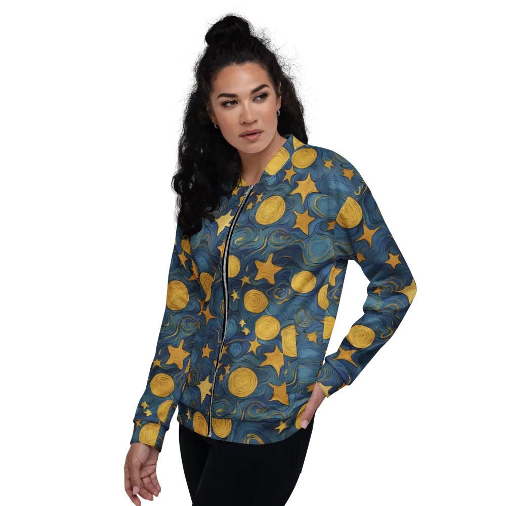 Gilded Galaxy on Bomber Jacket — Back print