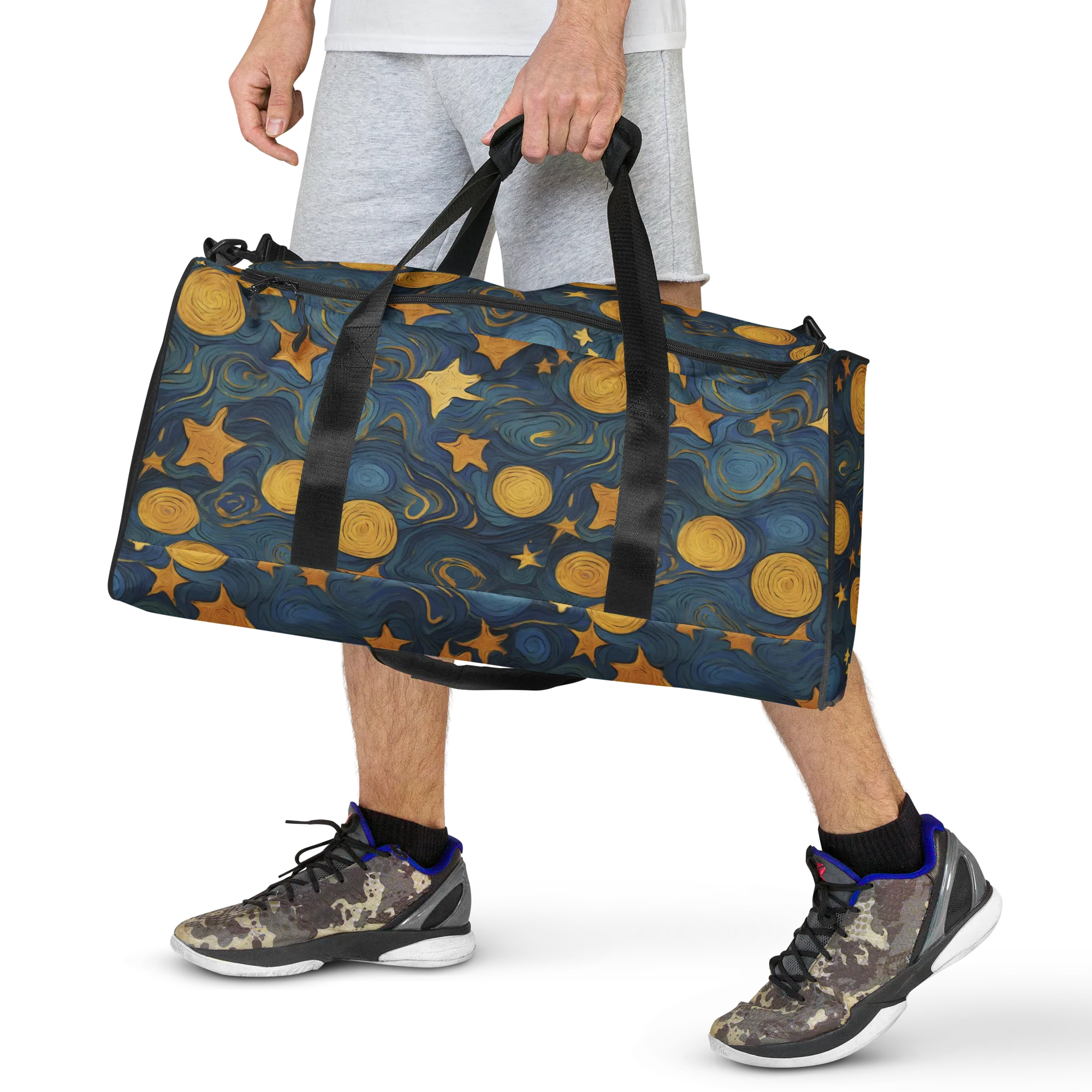 Gilded Galaxy on Duffle Bag — Front print