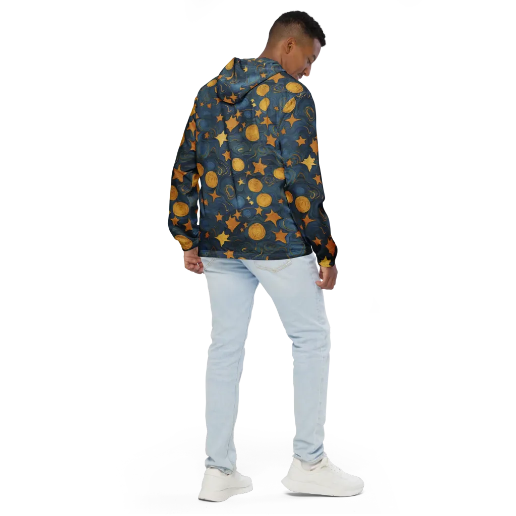 Gilded Galaxy on Men's Windbreaker — Back