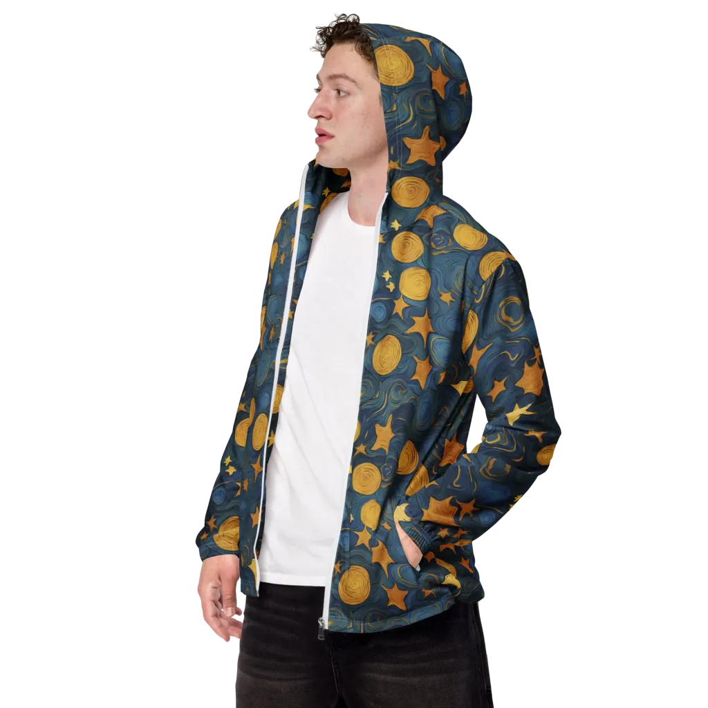 Gilded Galaxy on Men's Windbreaker — Left Front