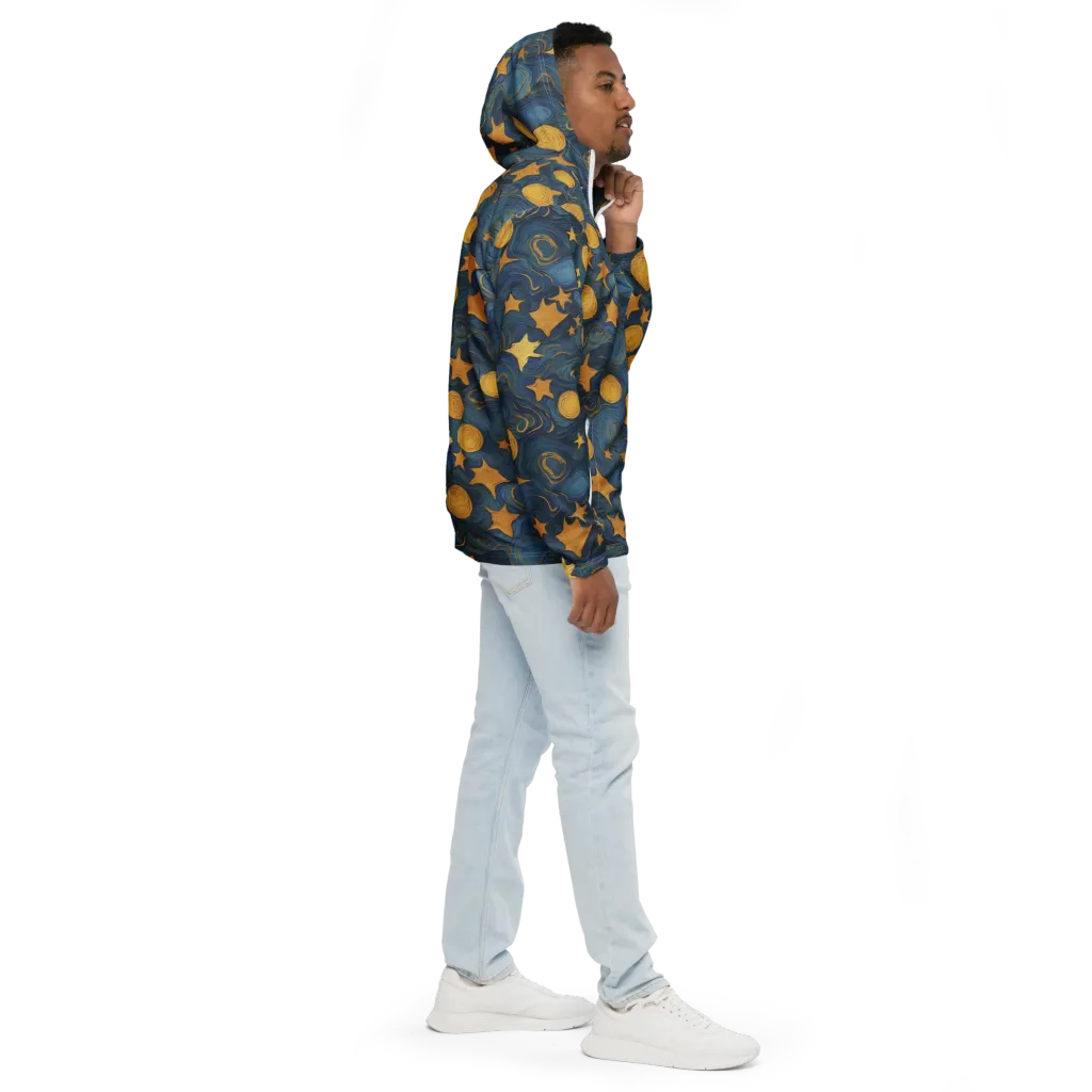 Gilded Galaxy on Men's Windbreaker — Right