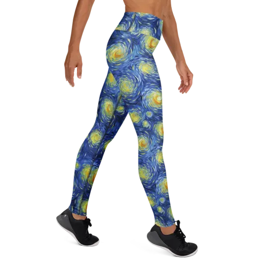 Celestial Whirl on a Yoga Leggings