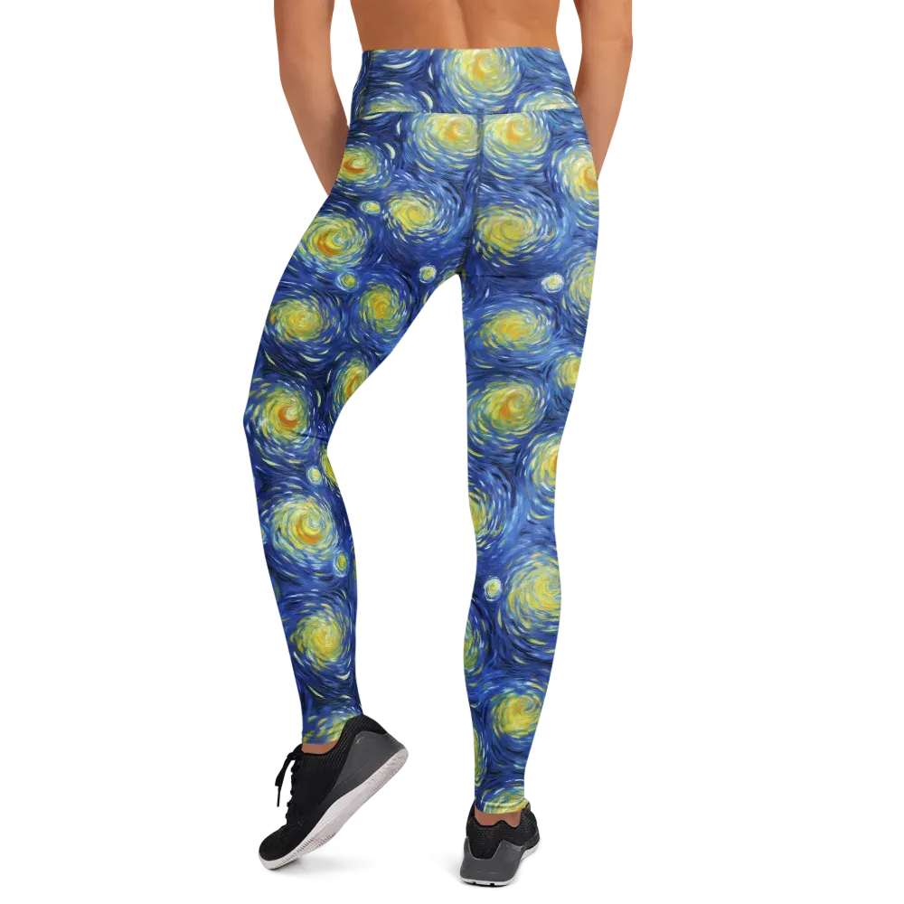 Celestial Whirl on Yoga Leggings — Back