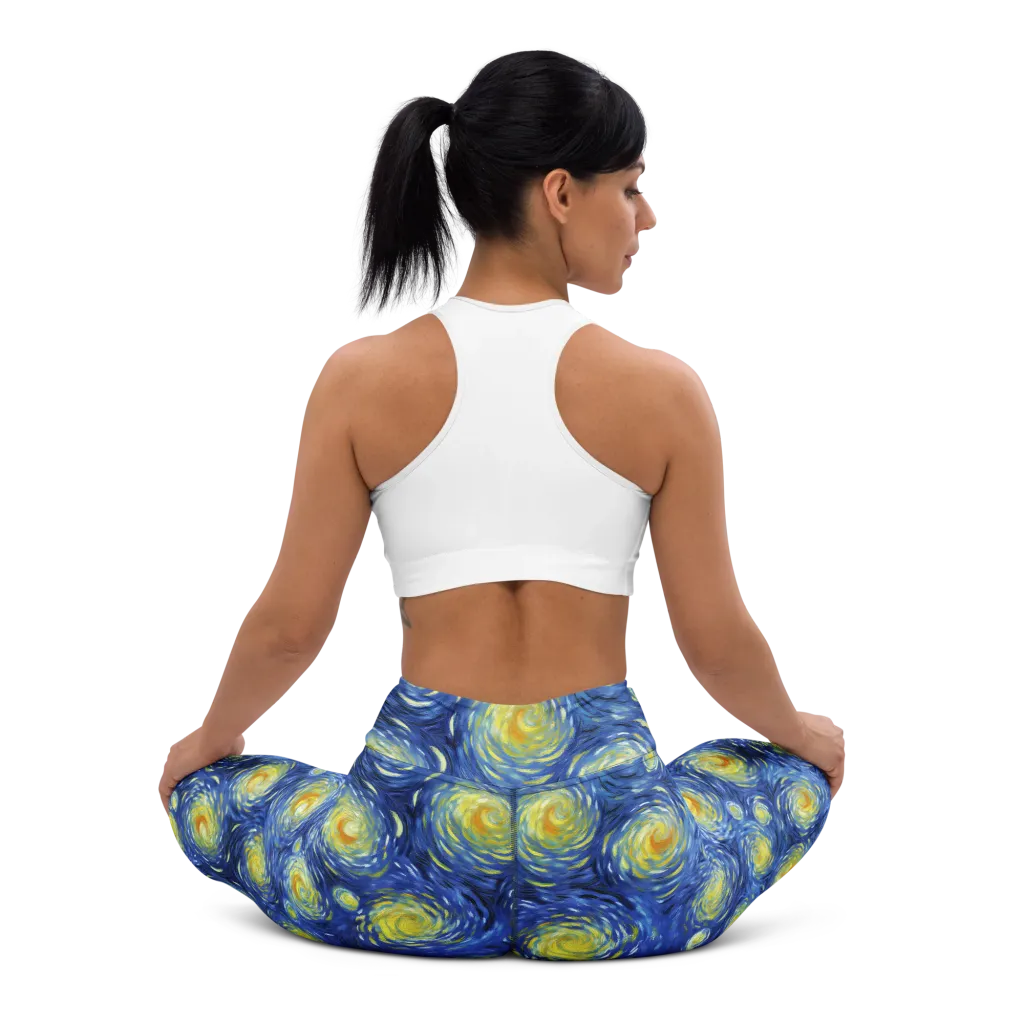 Celestial Whirl on Yoga Leggings — Back waist