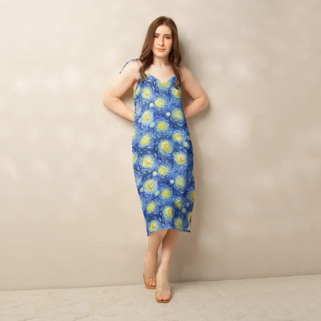 Celestial Whirl on Slip Dress — Back print