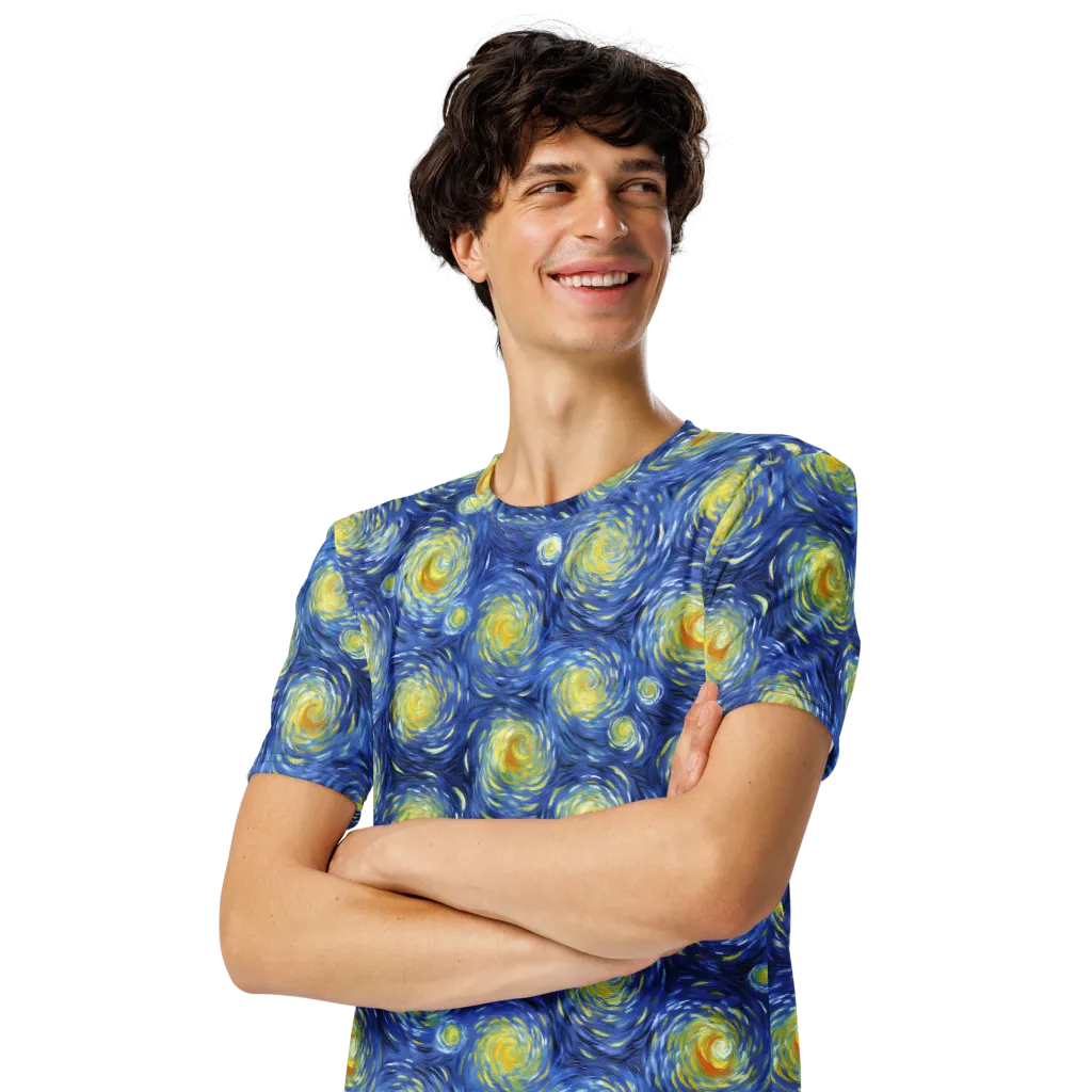 Celestial Whirl on Men's Crew Neck T-Shirt — Front print