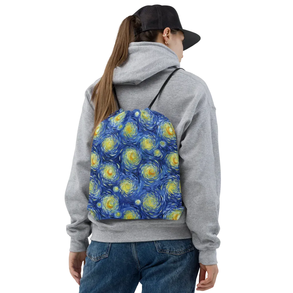 Celestial Whirl on Drawstring Bag — Front
