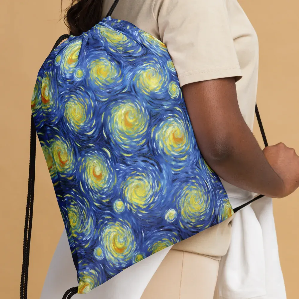 Celestial Whirl on Drawstring Bag — Front 2