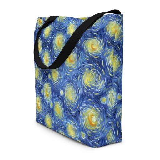 Celestial Whirl on a Large Tote Bag W/ Pocket