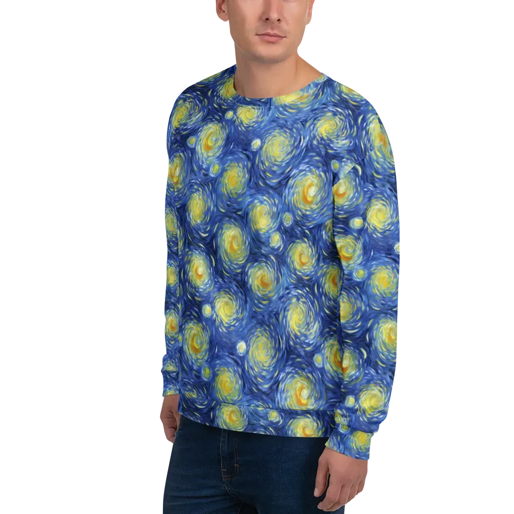 Celestial Whirl on Sweatshirt — Left Front