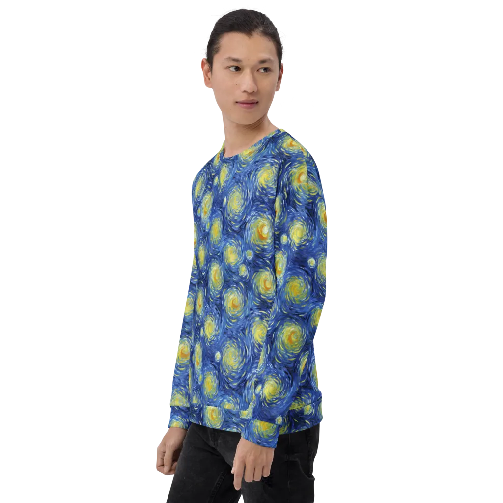 Celestial Whirl on Sweatshirt — Left sleeve