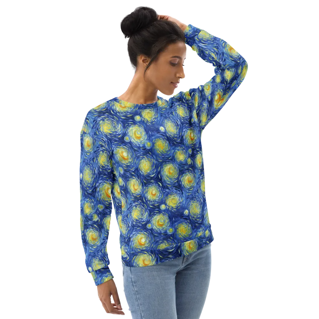 Celestial Whirl on Sweatshirt — Right sleeve
