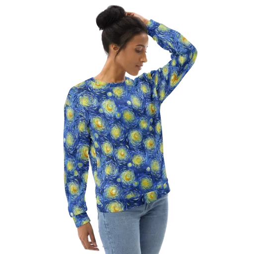 Celestial Whirl on a Sweatshirt