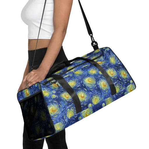 Celestial Whirl on a Duffle Bag