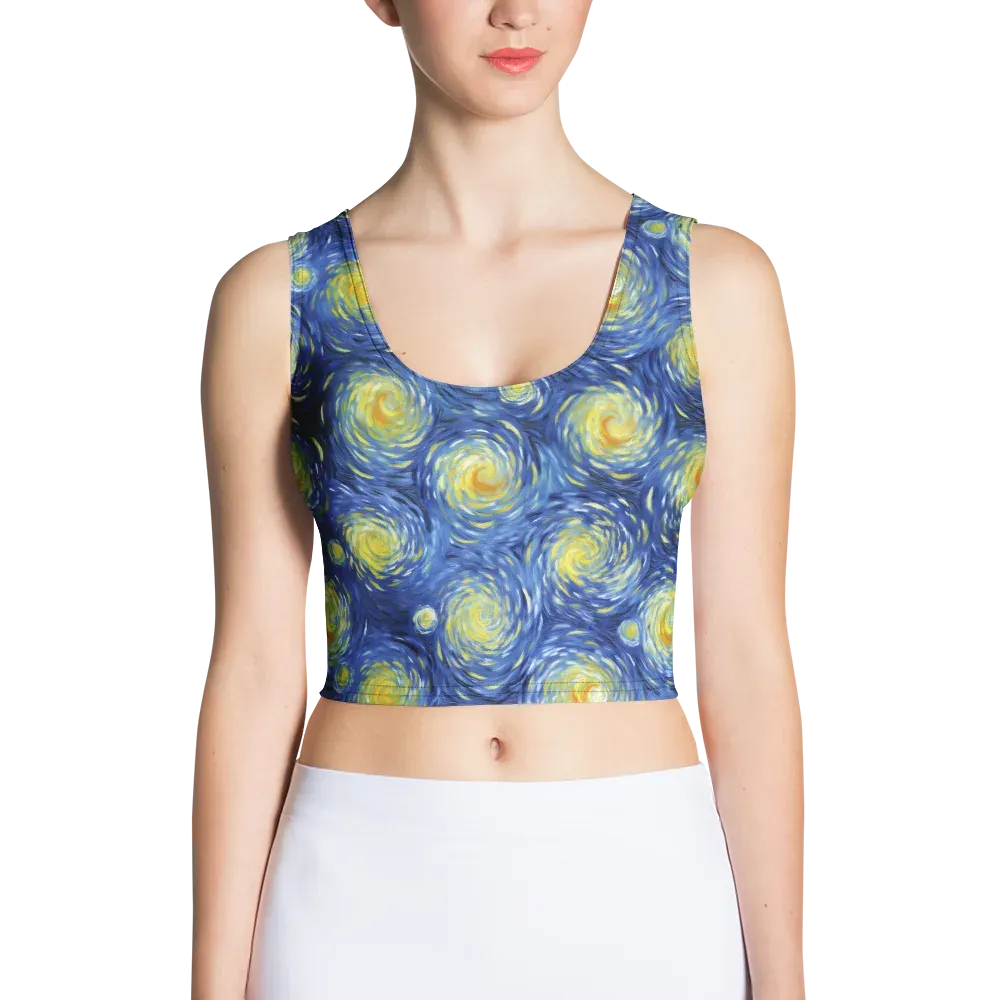 Celestial Whirl on Crop Top — Front