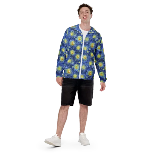 Celestial Whirl on a Men's Windbreaker