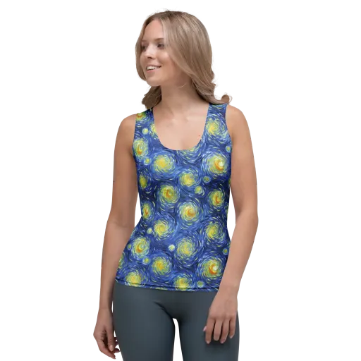Celestial Whirl on a Women's Tank Top