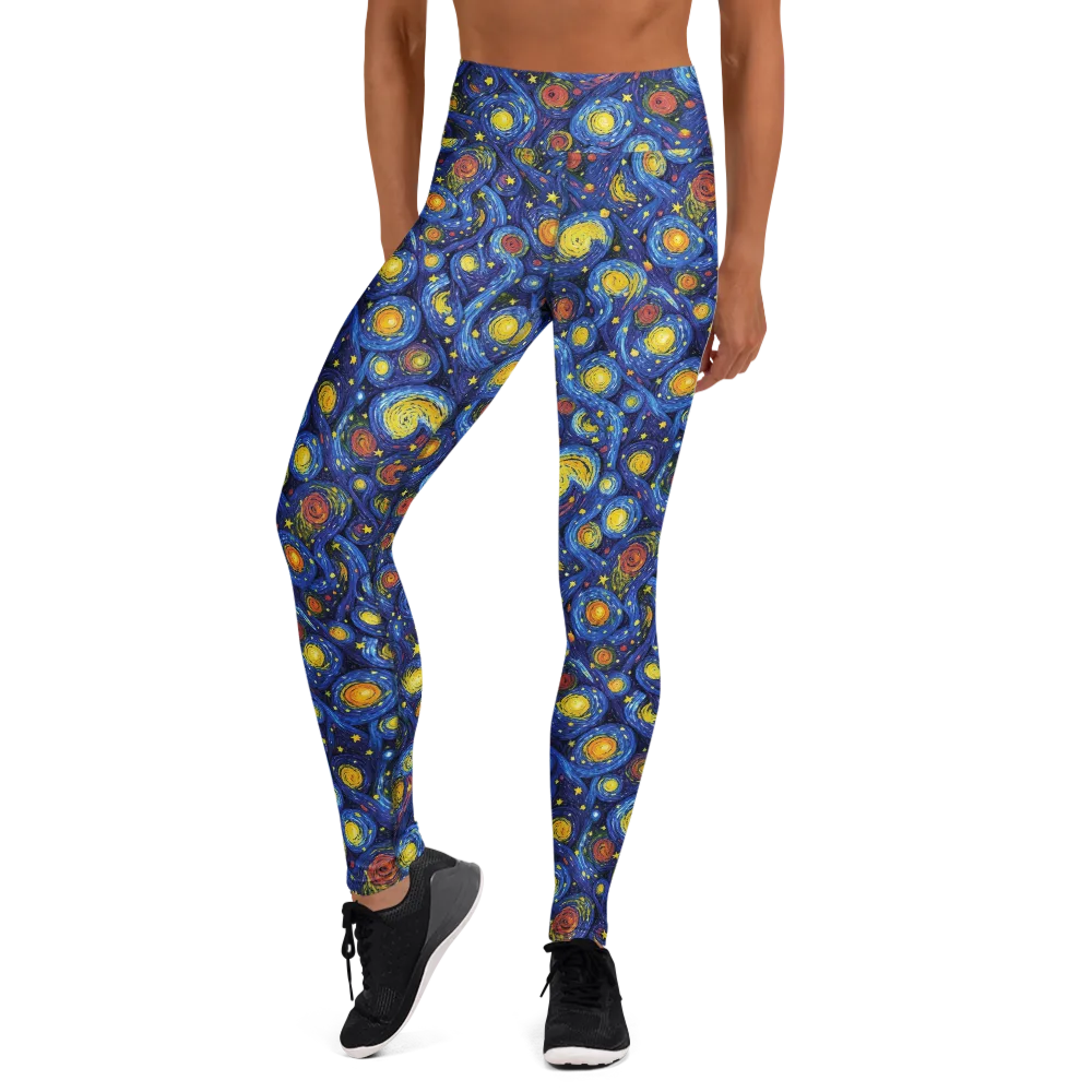 Cosmic Whirl on Yoga Leggings — Front