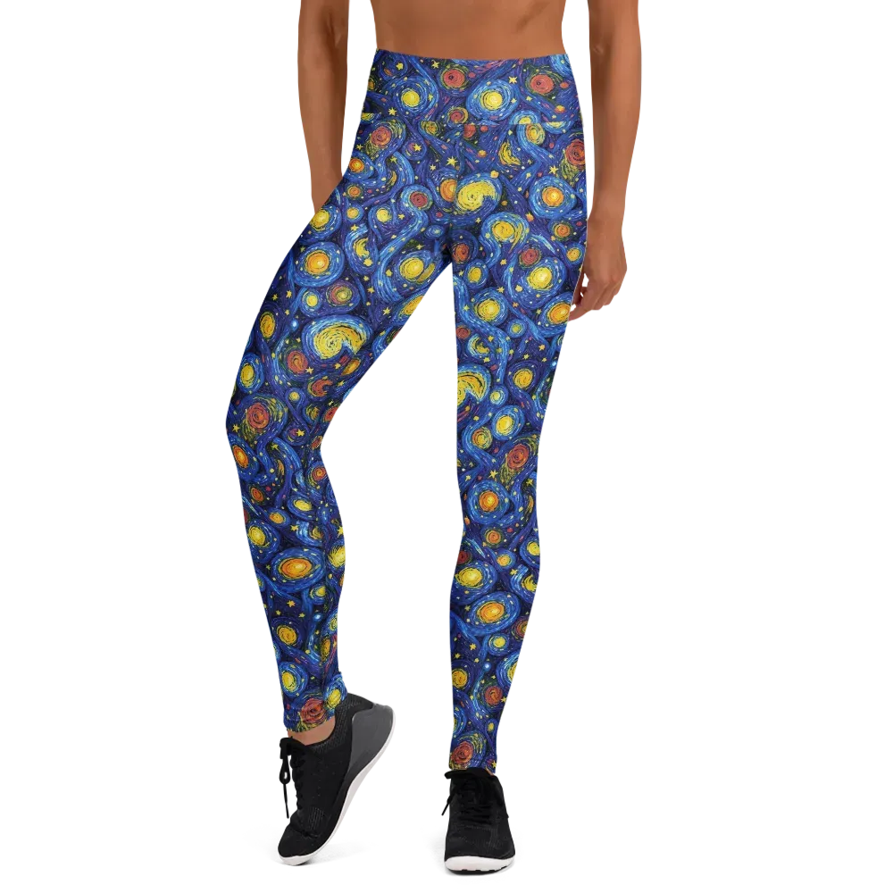 Cosmic Whirl on Yoga Leggings — Front