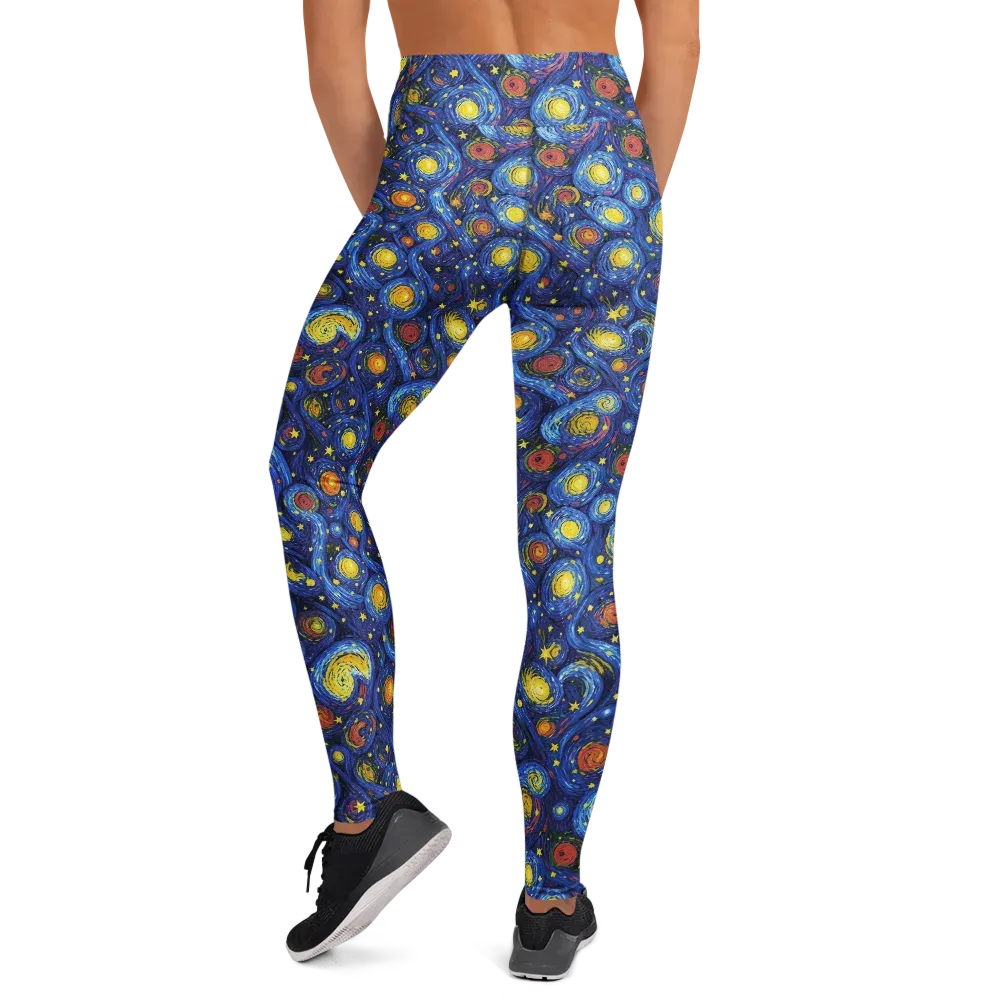Cosmic Whirl on Yoga Leggings — Back