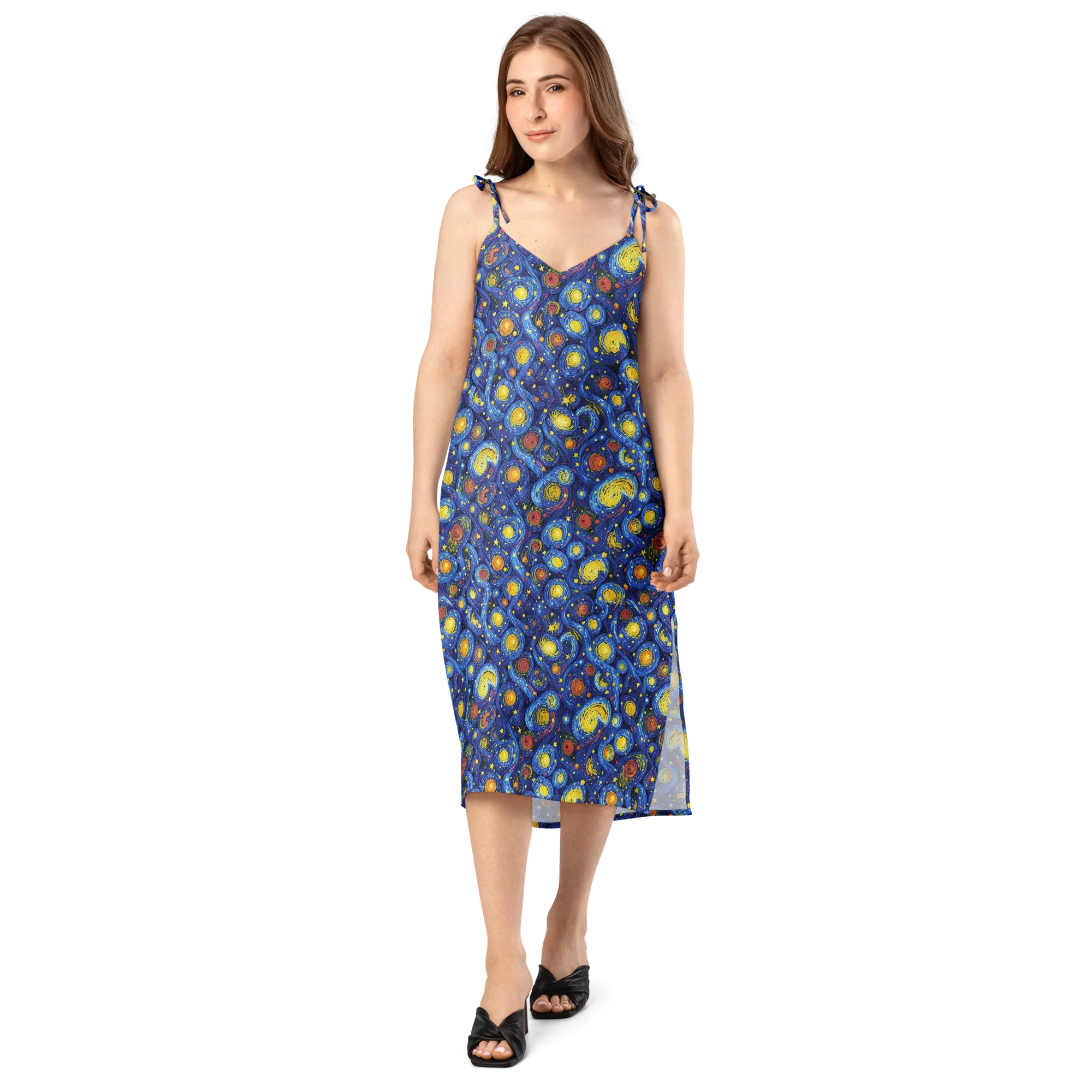 Cosmic Whirl on Slip Dress — Front