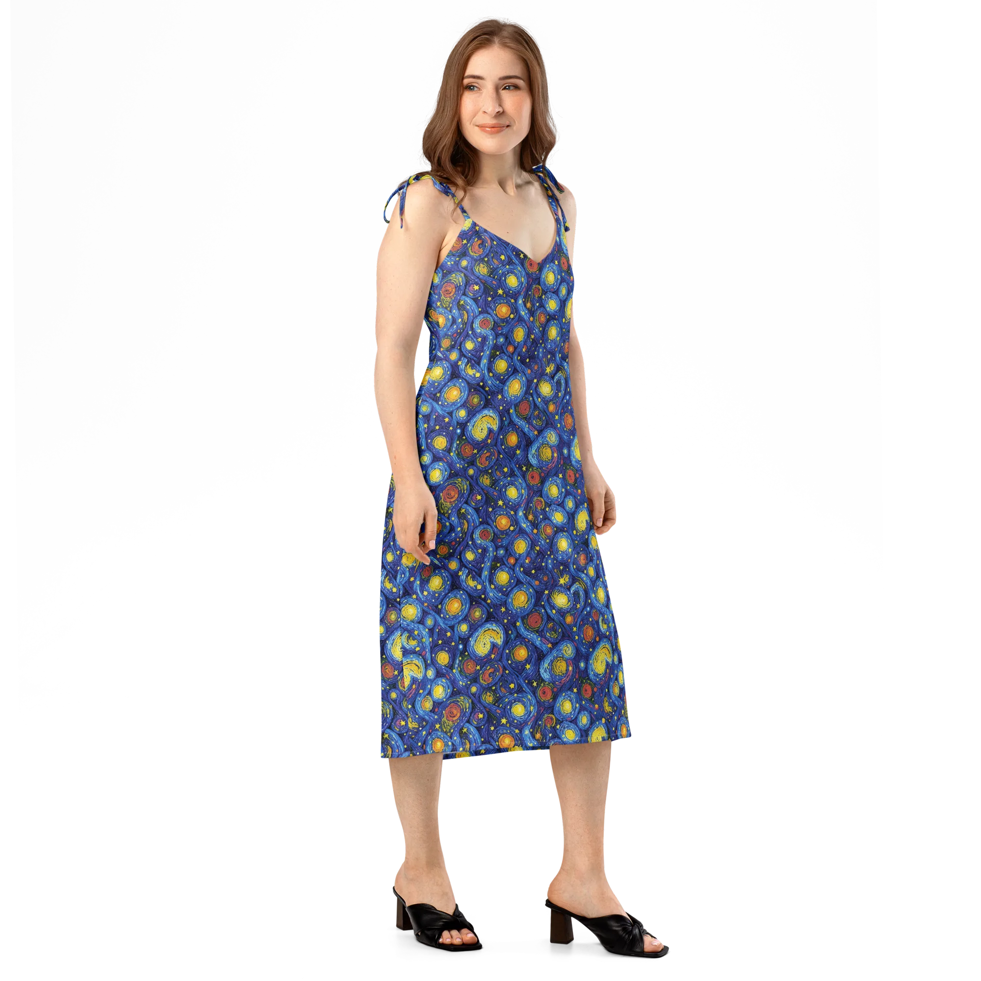 Cosmic Whirl on Slip Dress — Right Front