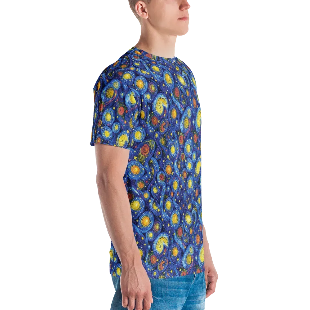 Cosmic Whirl on Men's Crew Neck T-Shirt — Right