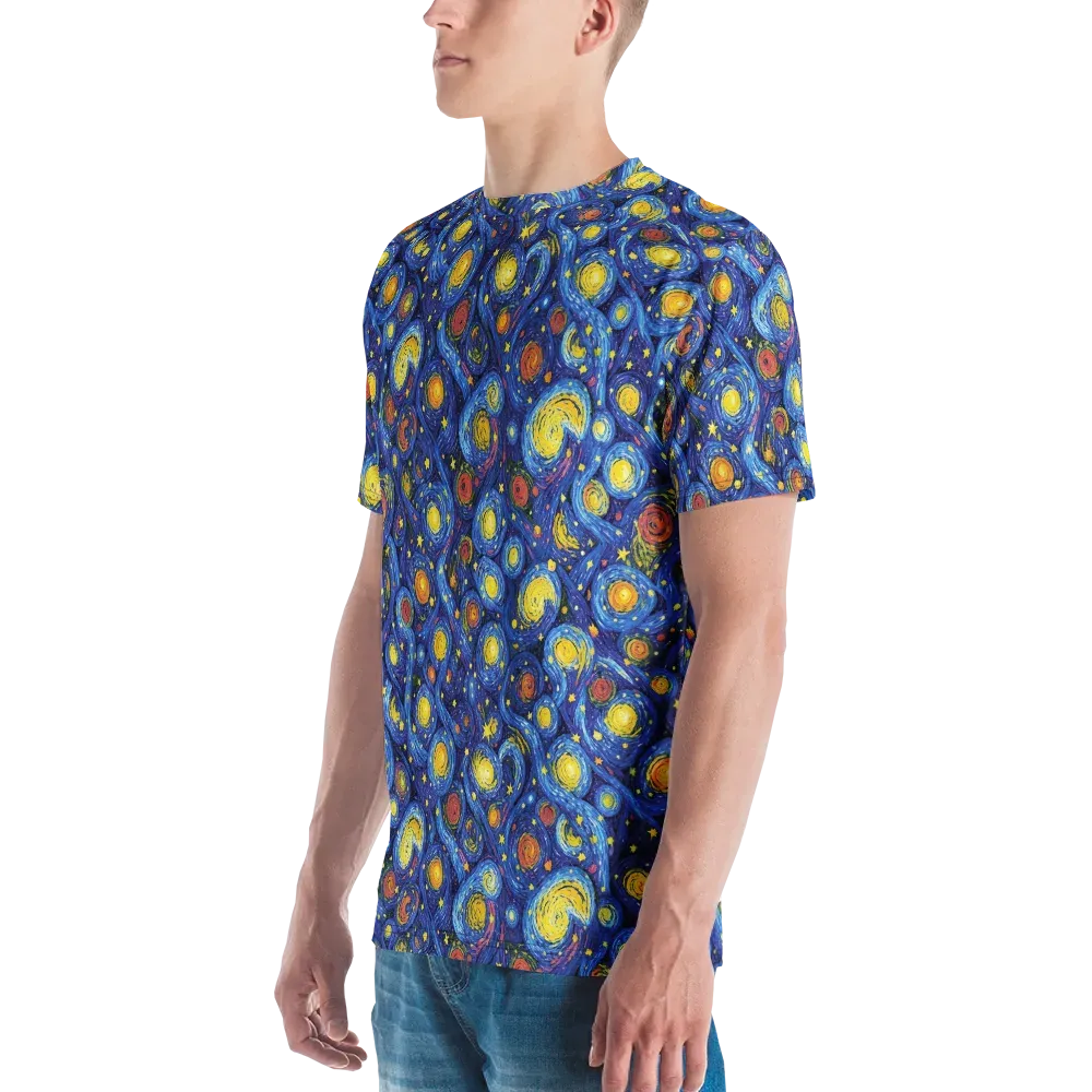 Cosmic Whirl on Men's Crew Neck T-Shirt — Left