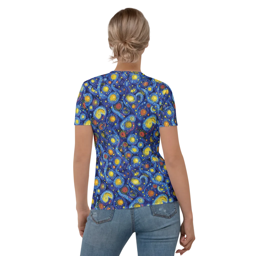 Cosmic Whirl on Women's Crew Neck T-Shirt — Back