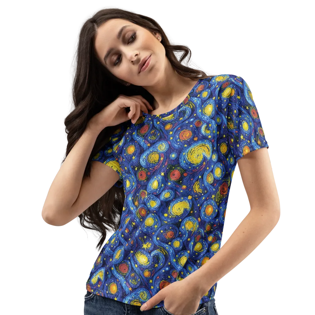 Cosmic Whirl on Women's Crew Neck T-Shirt — Print file
