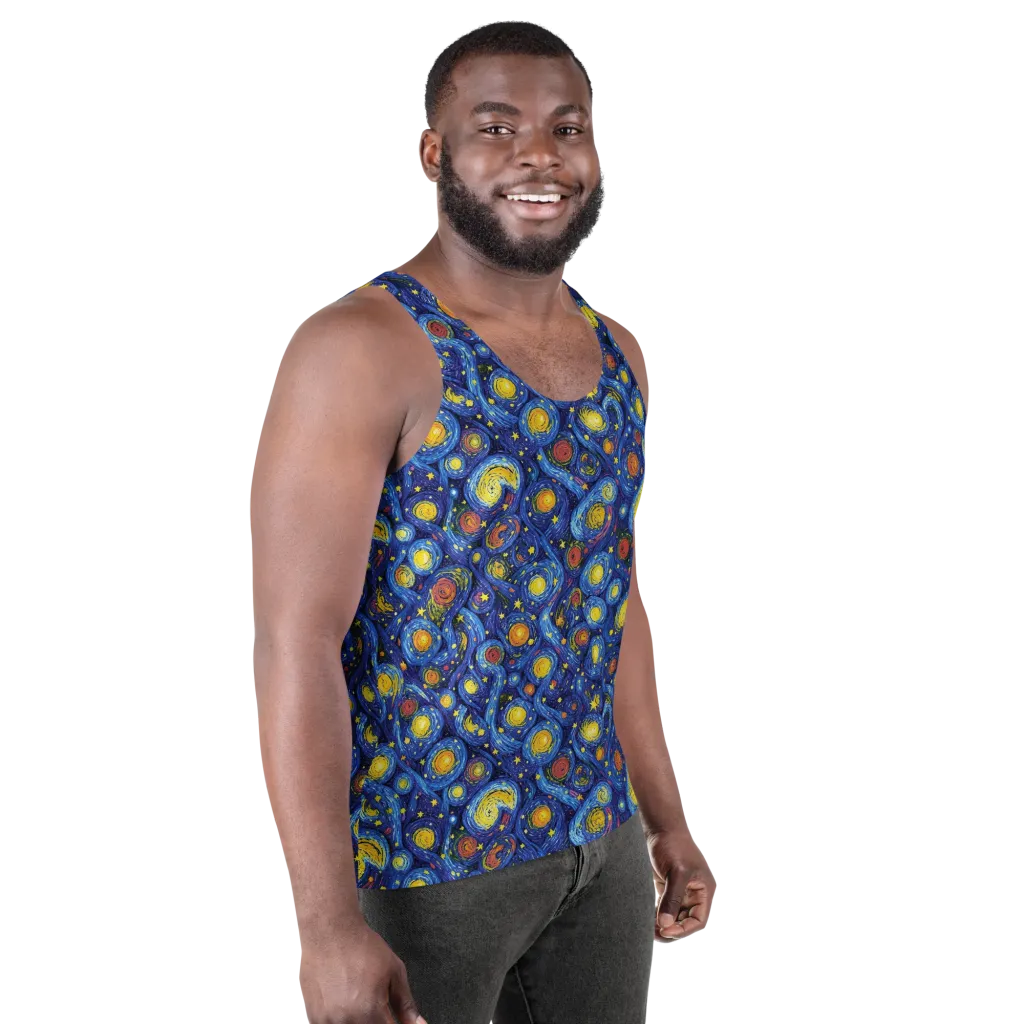 Cosmic Whirl on Men's Tank Top — Right Front