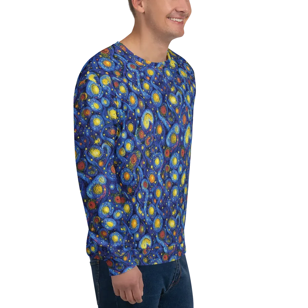 Cosmic Whirl on Sweatshirt — Right Front