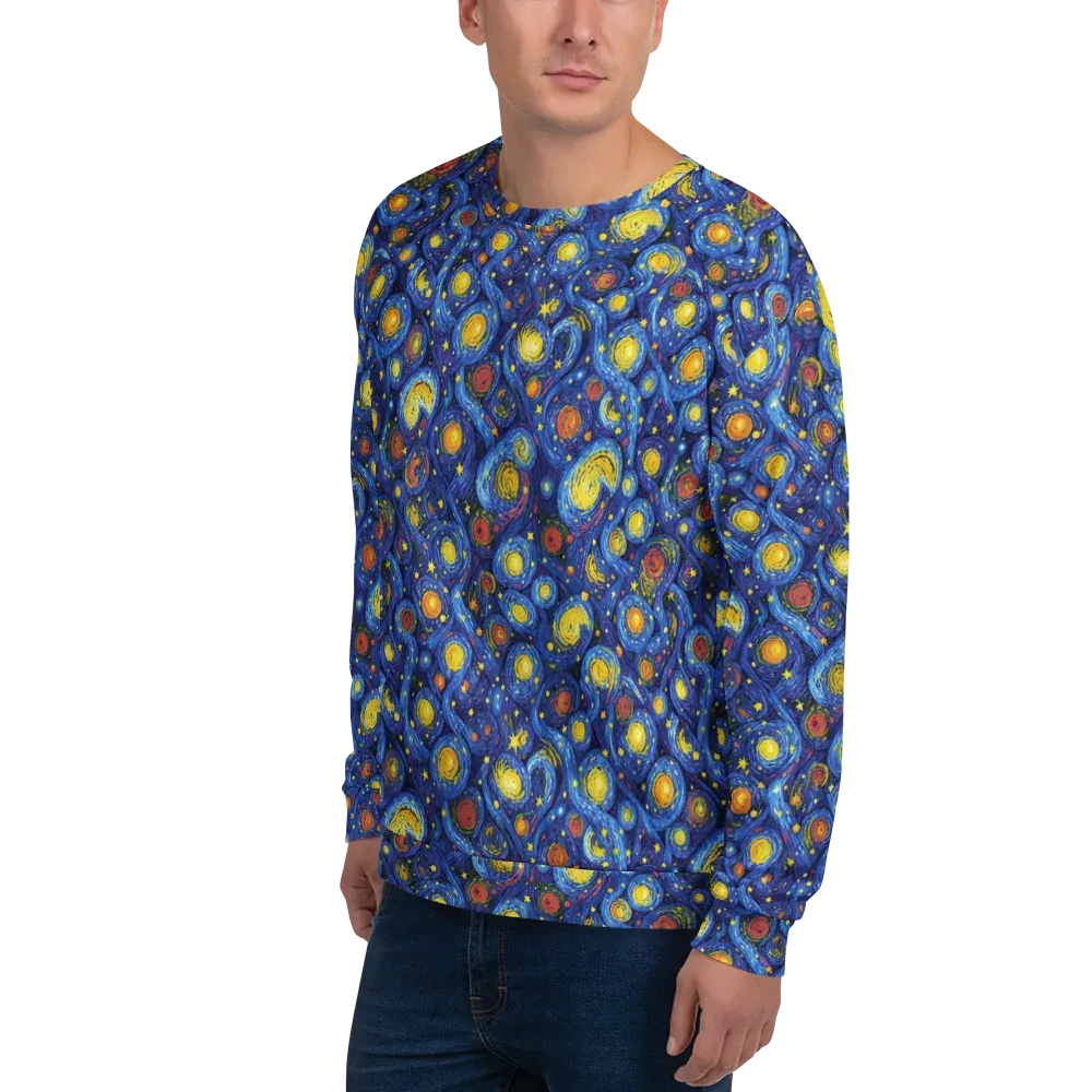 Cosmic Whirl on Sweatshirt — Left Front