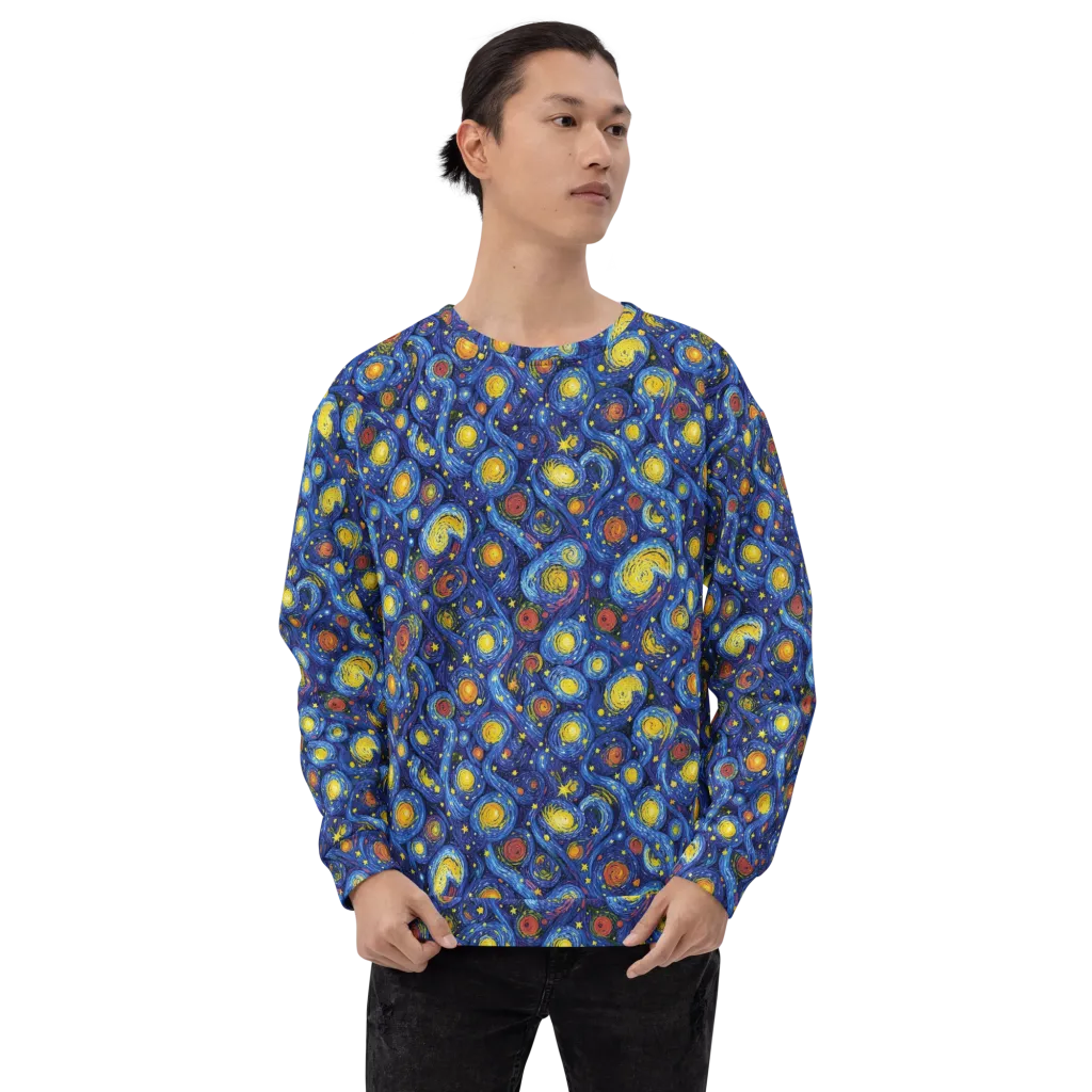 Cosmic Whirl on Sweatshirt — Front print