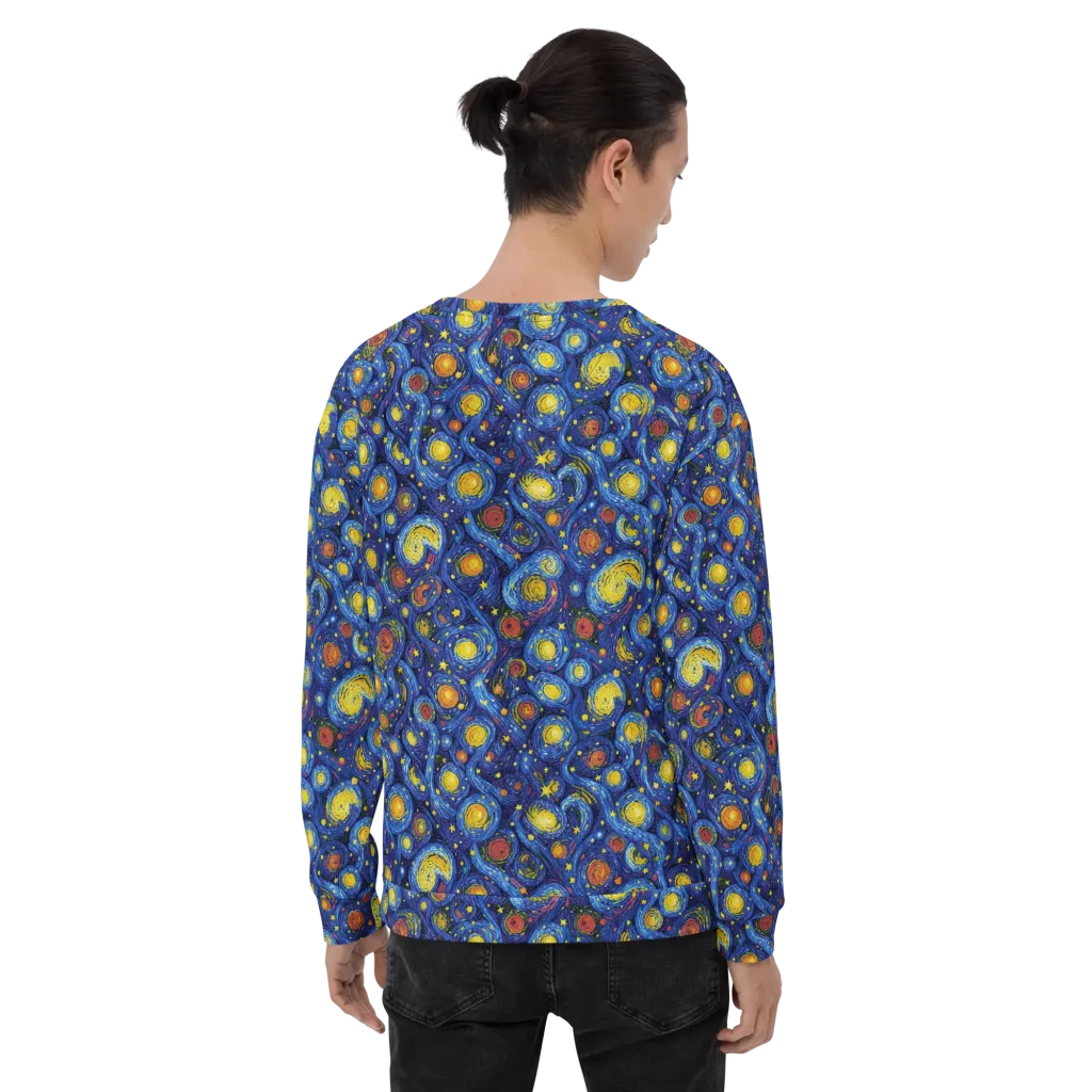 Cosmic Whirl on Sweatshirt — Back print