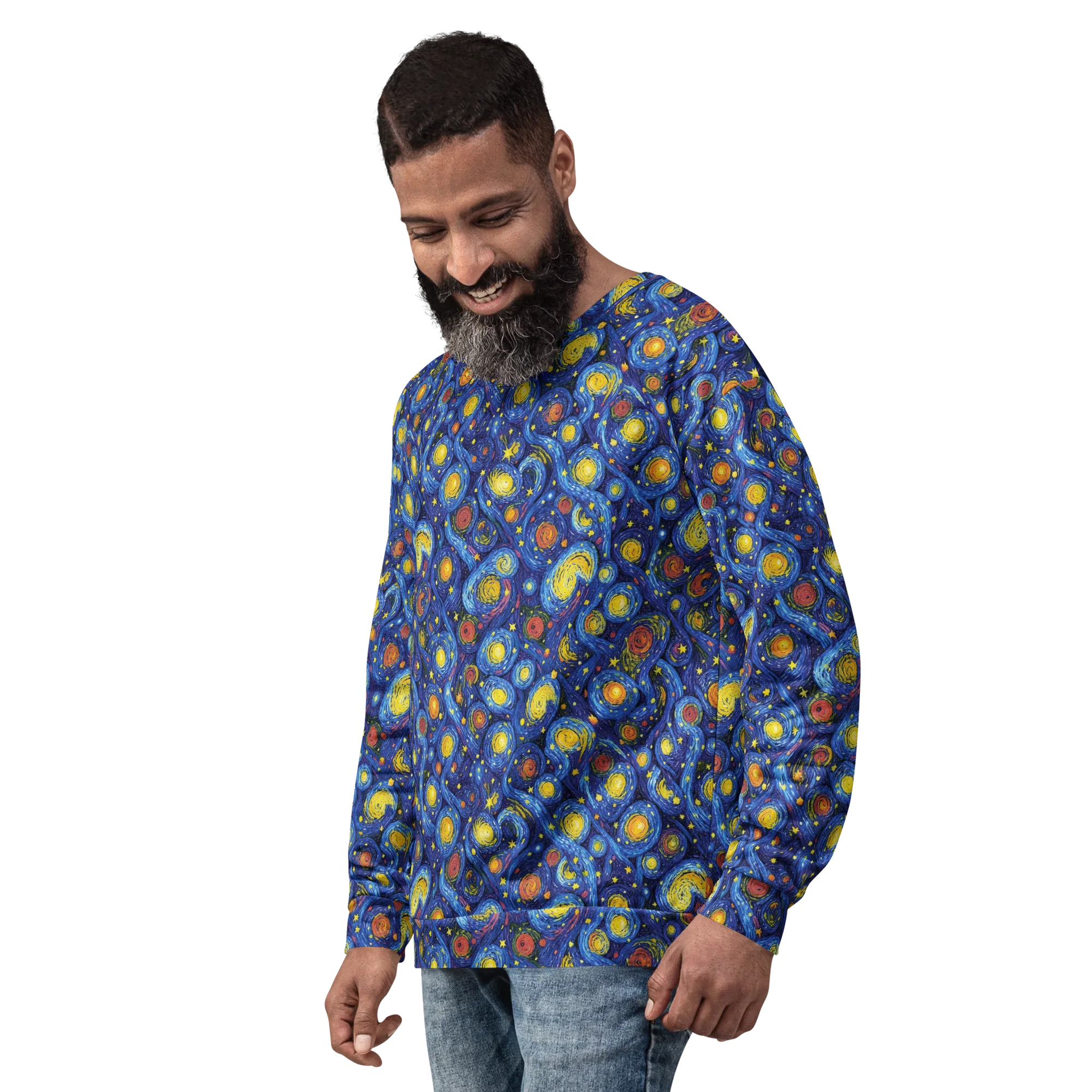 Cosmic Whirl on Sweatshirt — Left sleeve