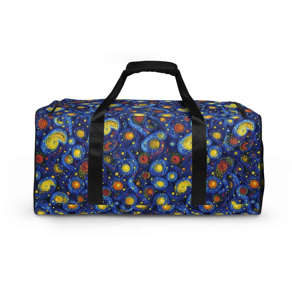 Cosmic Whirl on Duffle Bag — Back print