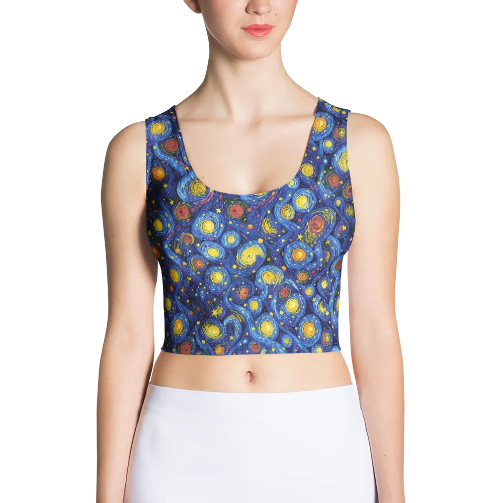Cosmic Whirl on Crop Top — Front