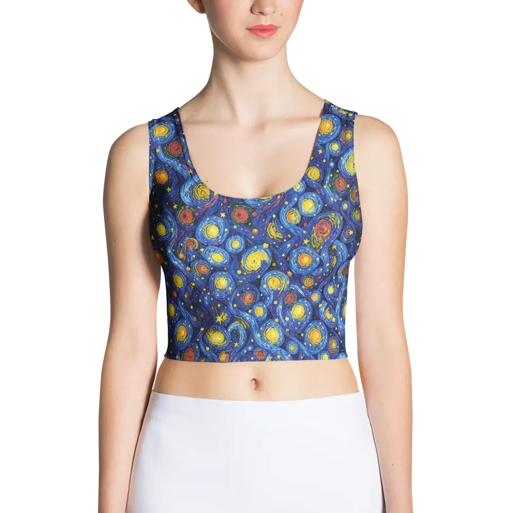 Cosmic Whirl on Crop Top — Front