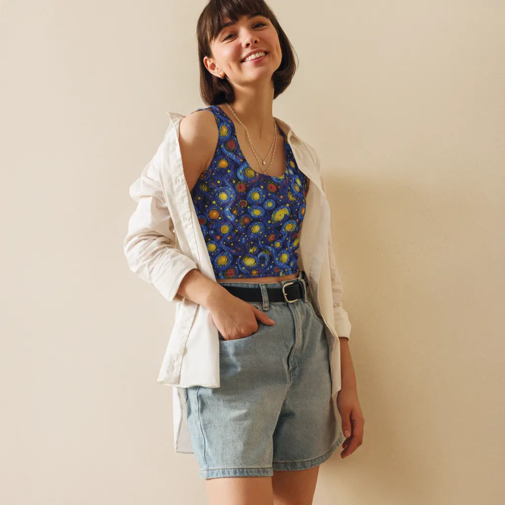 Cosmic Whirl on Crop Top — Print file