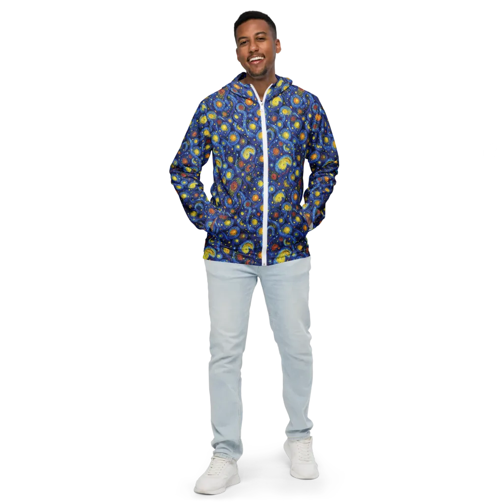Cosmic Whirl on Men's Windbreaker — Front