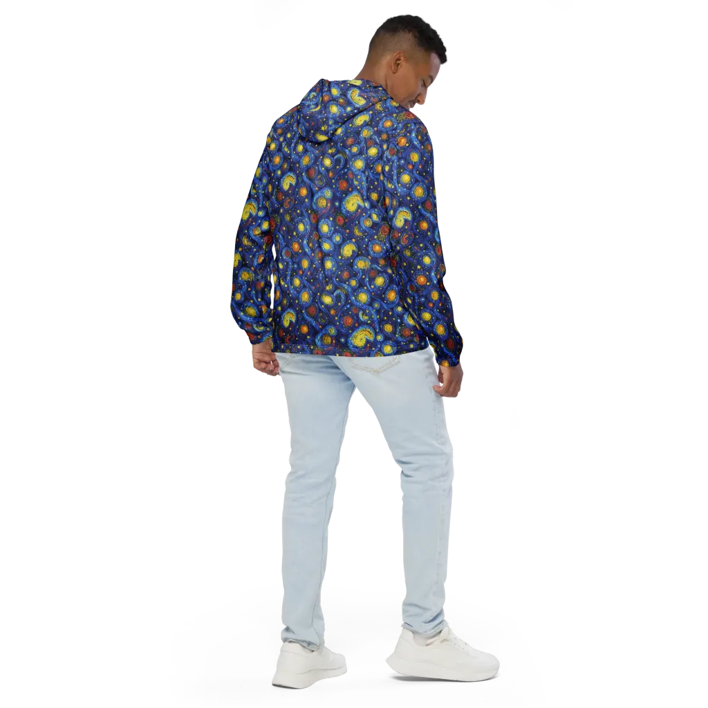 Cosmic Whirl on Men's Windbreaker — Back