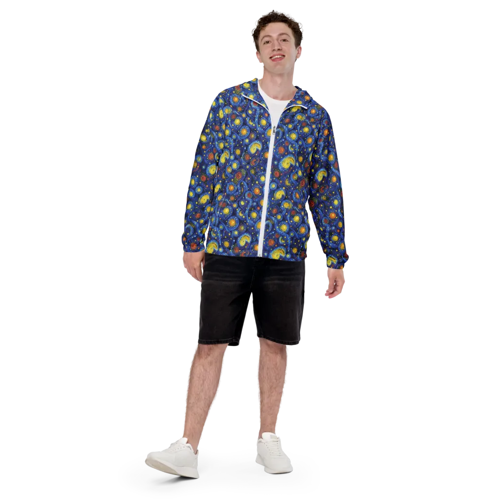 Cosmic Whirl on Men's Windbreaker — Front print