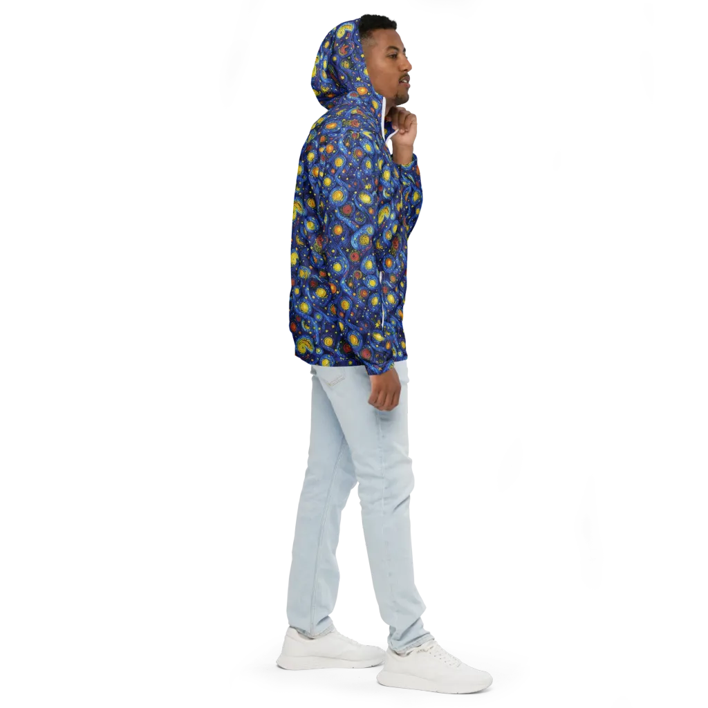 Cosmic Whirl on Men's Windbreaker — Right